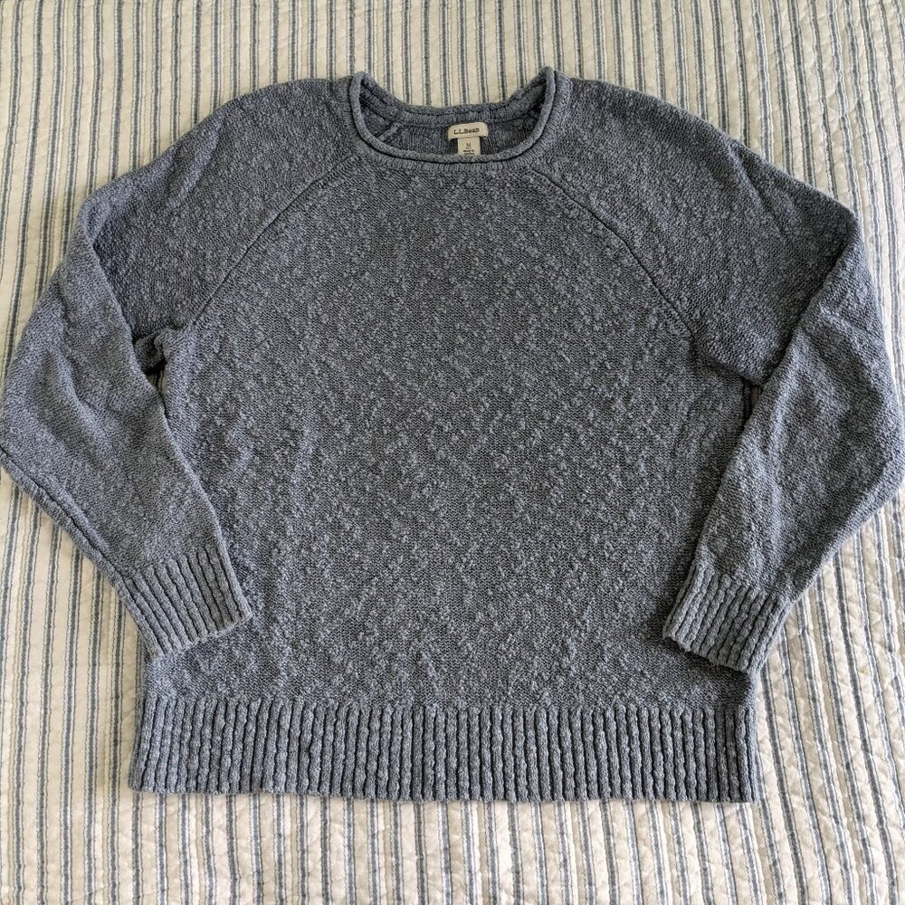 L.L. Bean Slub Knit Cotton Pullover
